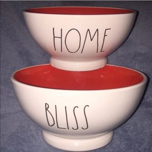 Rae Dunn Home and Bliss bowl set